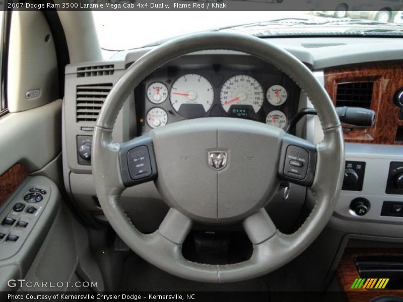 Flame Red / Khaki 2007 Dodge Ram 3500 Laramie Mega Cab 4x4 Dually