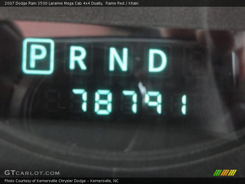 Flame Red / Khaki 2007 Dodge Ram 3500 Laramie Mega Cab 4x4 Dually