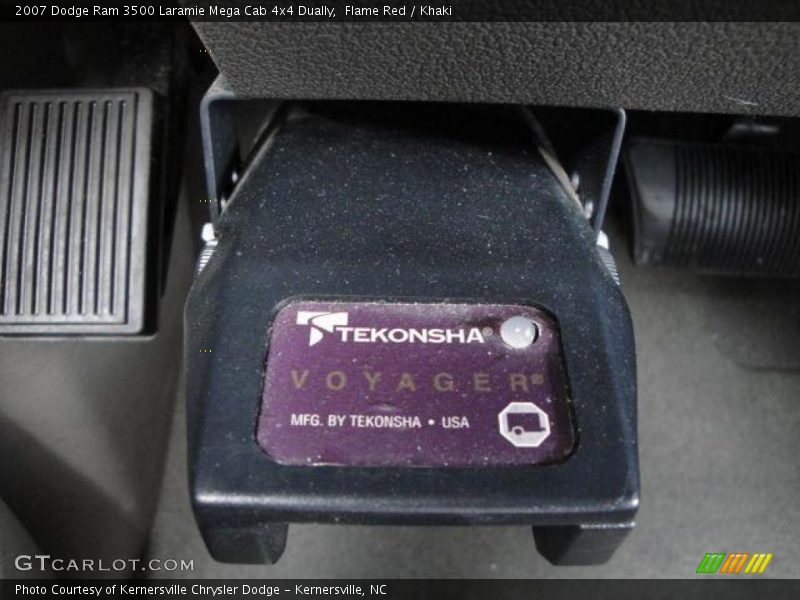 Flame Red / Khaki 2007 Dodge Ram 3500 Laramie Mega Cab 4x4 Dually