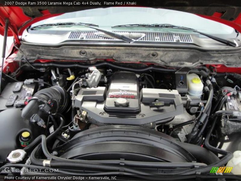 Flame Red / Khaki 2007 Dodge Ram 3500 Laramie Mega Cab 4x4 Dually