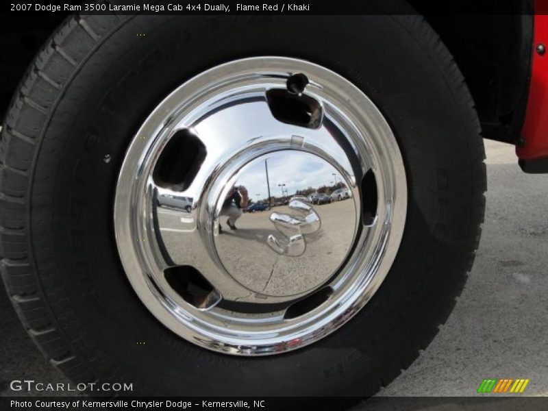 Flame Red / Khaki 2007 Dodge Ram 3500 Laramie Mega Cab 4x4 Dually