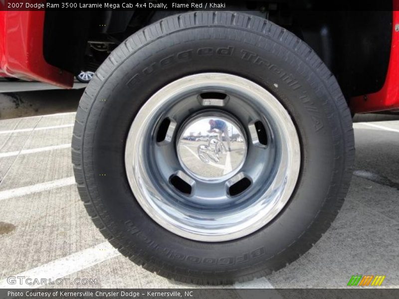 Flame Red / Khaki 2007 Dodge Ram 3500 Laramie Mega Cab 4x4 Dually