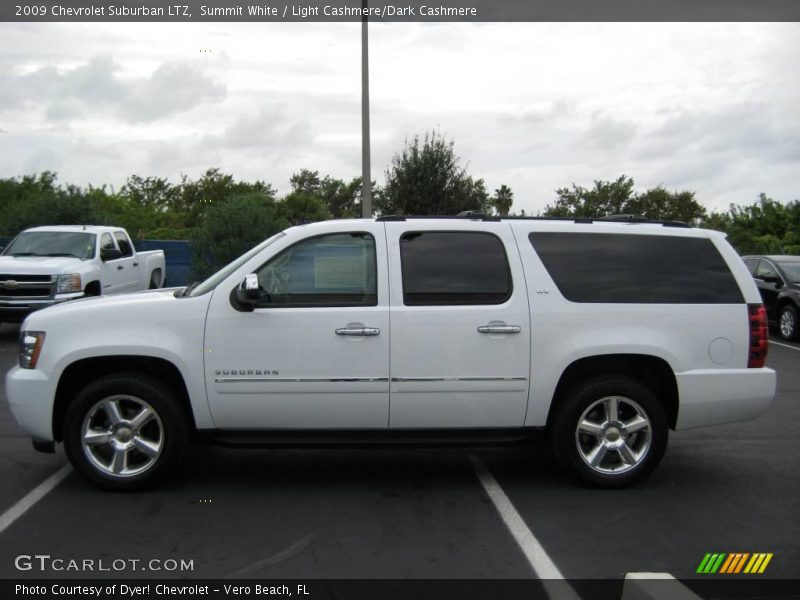 Summit White / Light Cashmere/Dark Cashmere 2009 Chevrolet Suburban LTZ