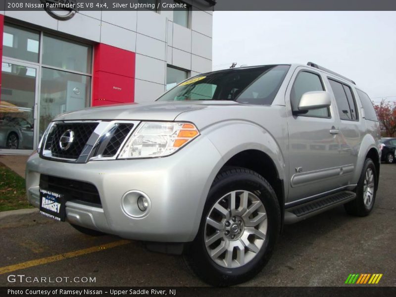 Silver Lightning / Graphite 2008 Nissan Pathfinder SE V8 4x4