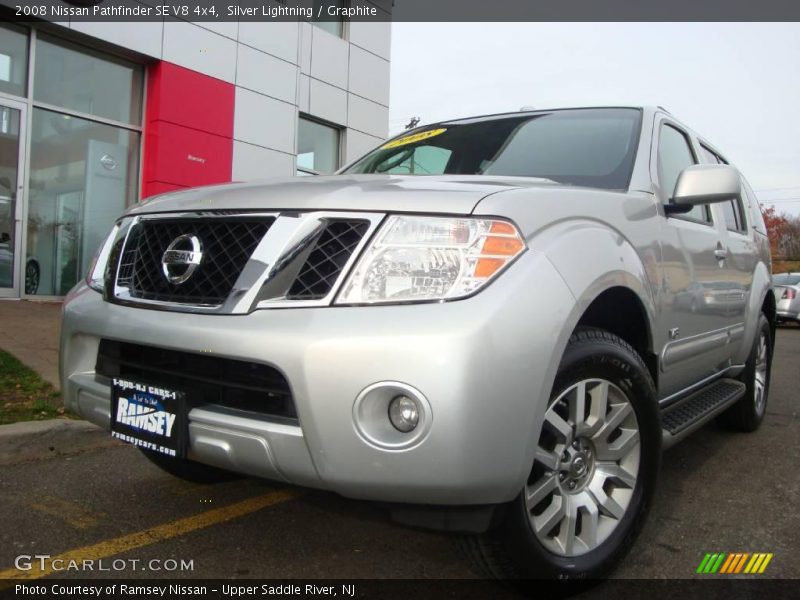 Silver Lightning / Graphite 2008 Nissan Pathfinder SE V8 4x4
