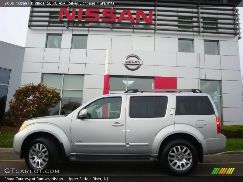 Silver Lightning / Graphite 2008 Nissan Pathfinder SE V8 4x4