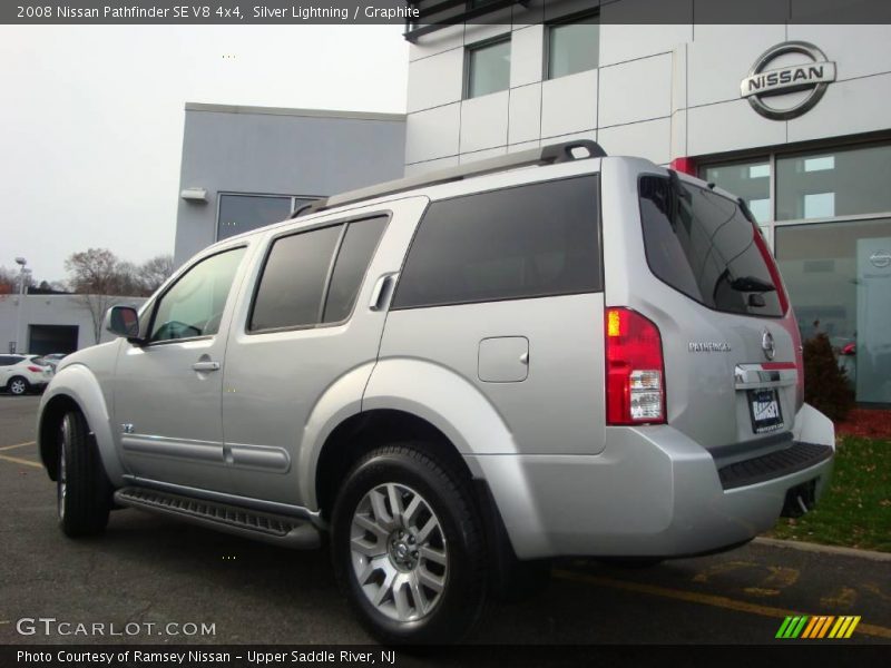Silver Lightning / Graphite 2008 Nissan Pathfinder SE V8 4x4