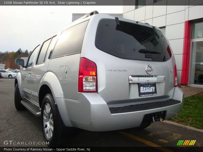 Silver Lightning / Graphite 2008 Nissan Pathfinder SE V8 4x4
