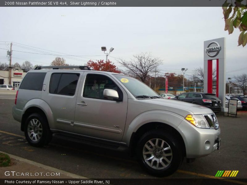 Silver Lightning / Graphite 2008 Nissan Pathfinder SE V8 4x4