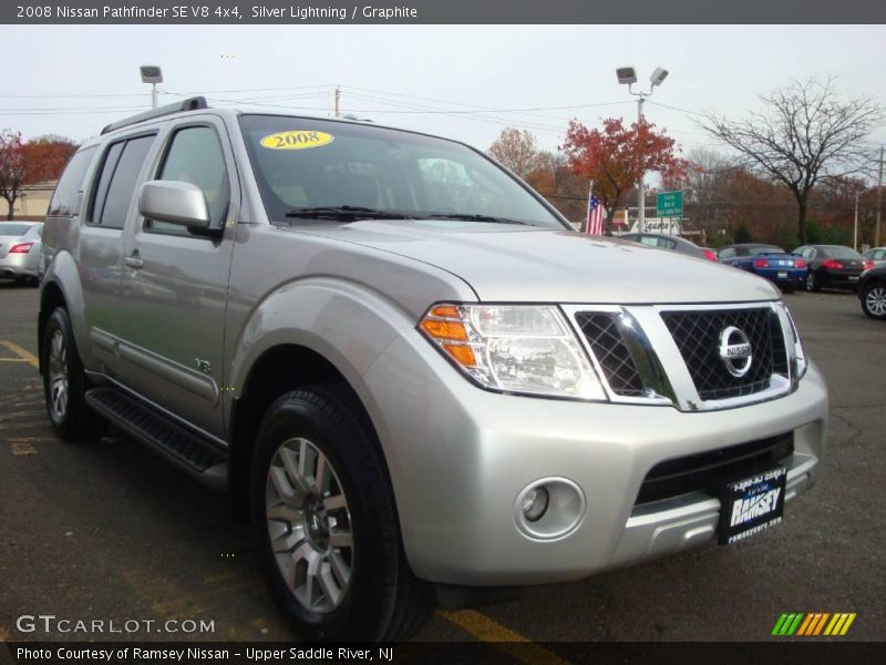 Silver Lightning / Graphite 2008 Nissan Pathfinder SE V8 4x4