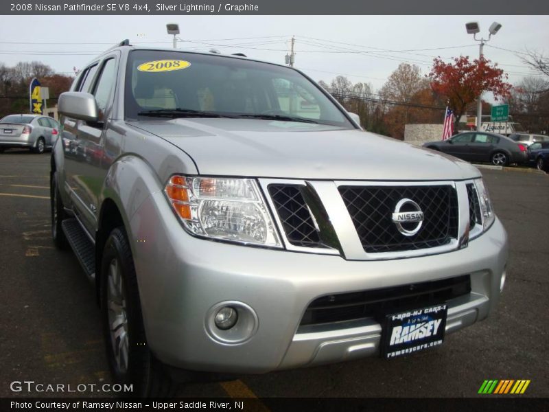 Silver Lightning / Graphite 2008 Nissan Pathfinder SE V8 4x4