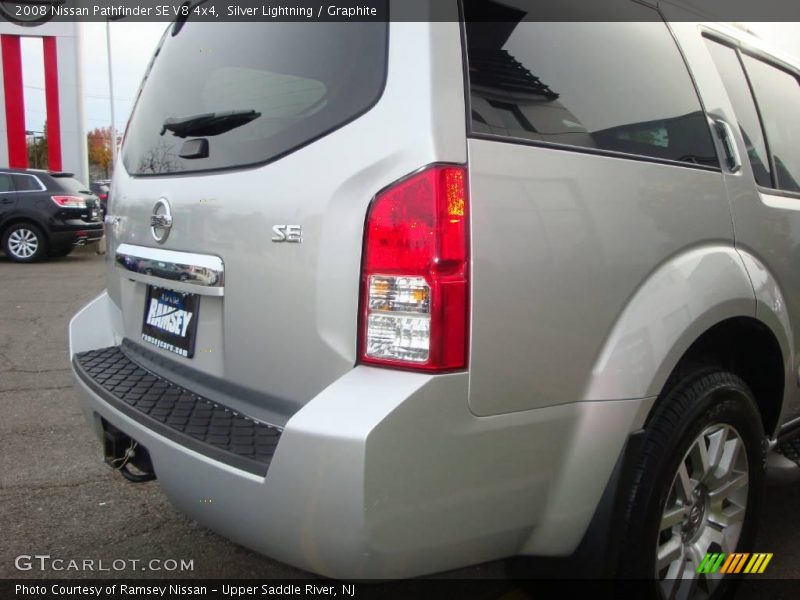 Silver Lightning / Graphite 2008 Nissan Pathfinder SE V8 4x4