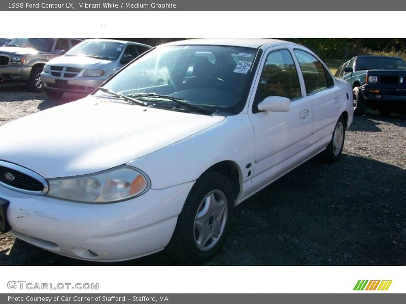 Vibrant White / Medium Graphite 1998 Ford Contour LX