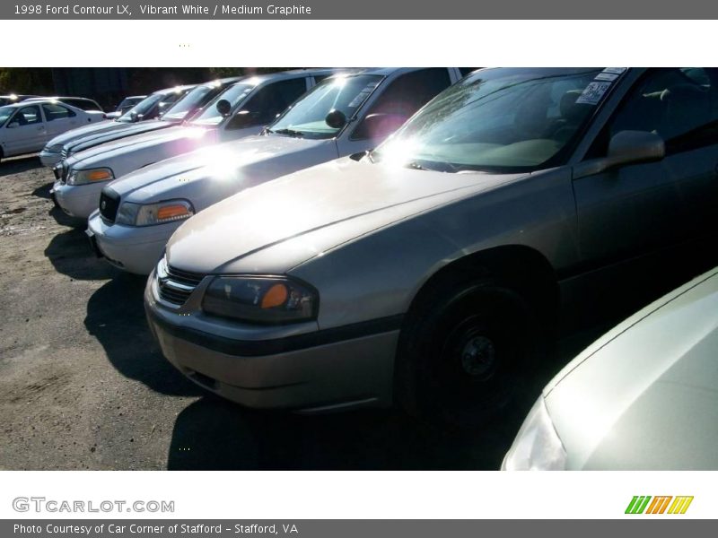 Vibrant White / Medium Graphite 1998 Ford Contour LX