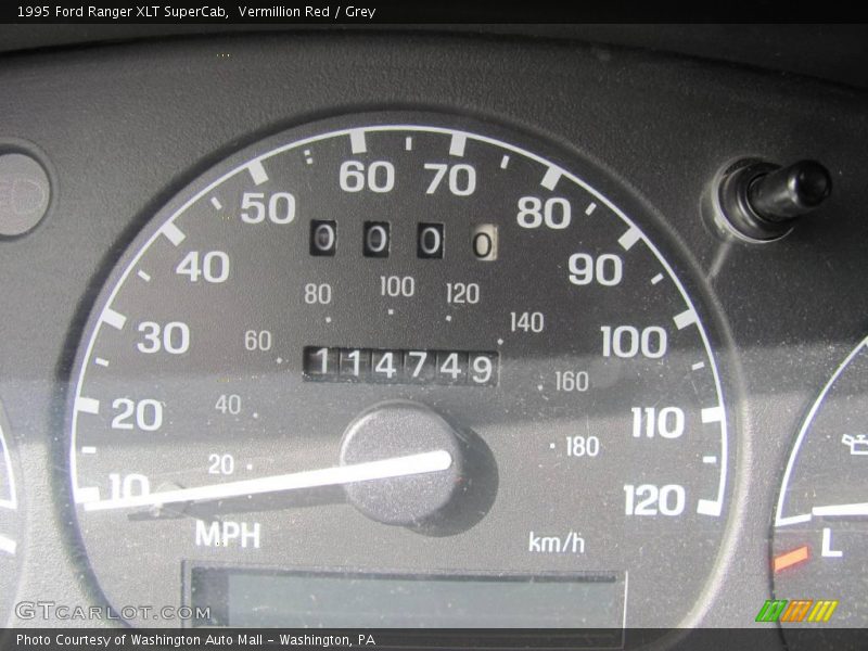 Vermillion Red / Grey 1995 Ford Ranger XLT SuperCab