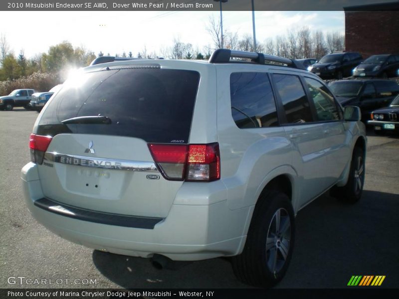 Dover White Pearl / Medium Brown 2010 Mitsubishi Endeavor SE AWD