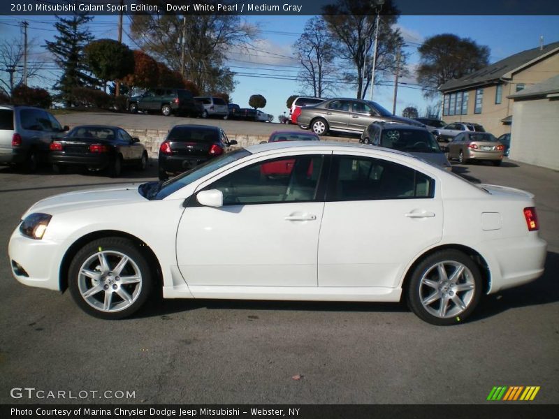 Dover White Pearl / Medium Gray 2010 Mitsubishi Galant Sport Edition