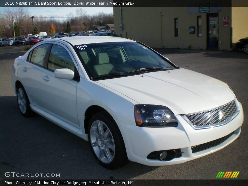 Dover White Pearl / Medium Gray 2010 Mitsubishi Galant Sport Edition