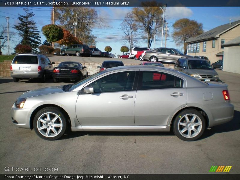 Quick Silver Pearl / Medium Gray 2010 Mitsubishi Galant Sport Edition