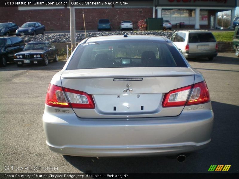 Quick Silver Pearl / Medium Gray 2010 Mitsubishi Galant Sport Edition