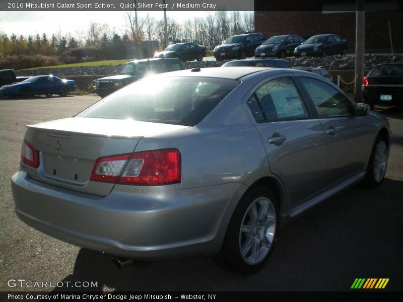 Quick Silver Pearl / Medium Gray 2010 Mitsubishi Galant Sport Edition