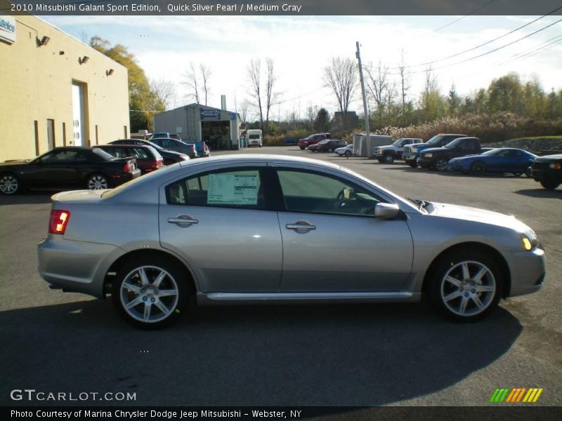 Quick Silver Pearl / Medium Gray 2010 Mitsubishi Galant Sport Edition
