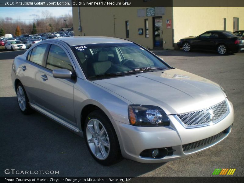 Quick Silver Pearl / Medium Gray 2010 Mitsubishi Galant Sport Edition