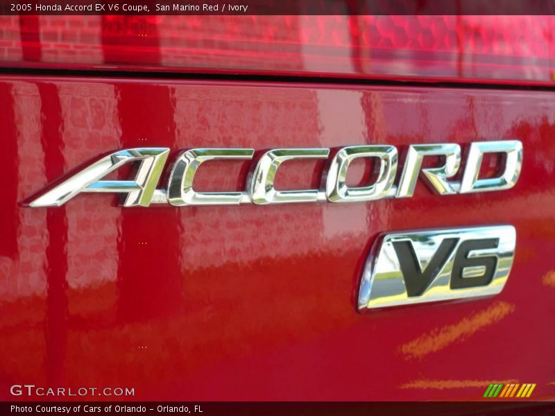 San Marino Red / Ivory 2005 Honda Accord EX V6 Coupe
