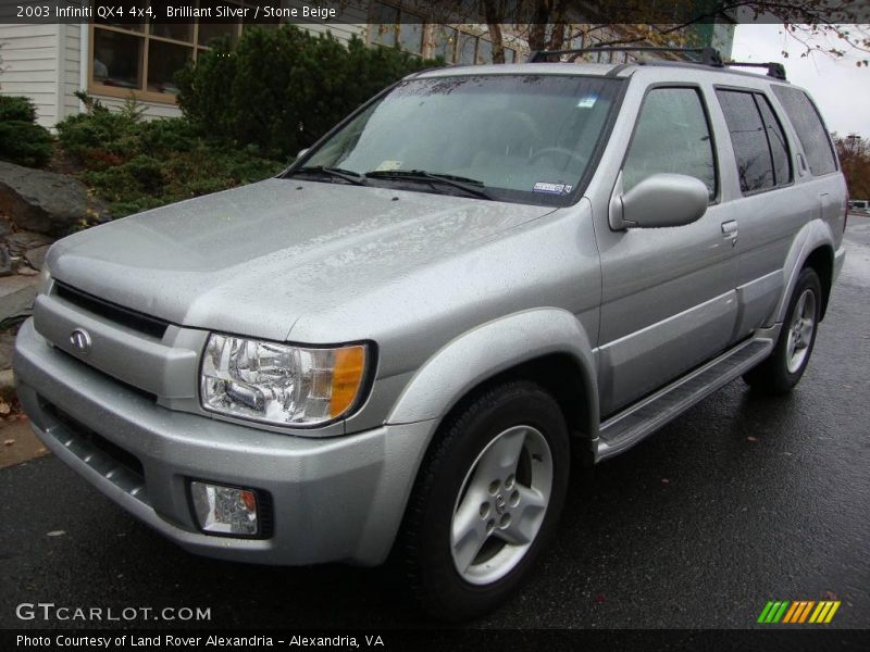 Brilliant Silver / Stone Beige 2003 Infiniti QX4 4x4
