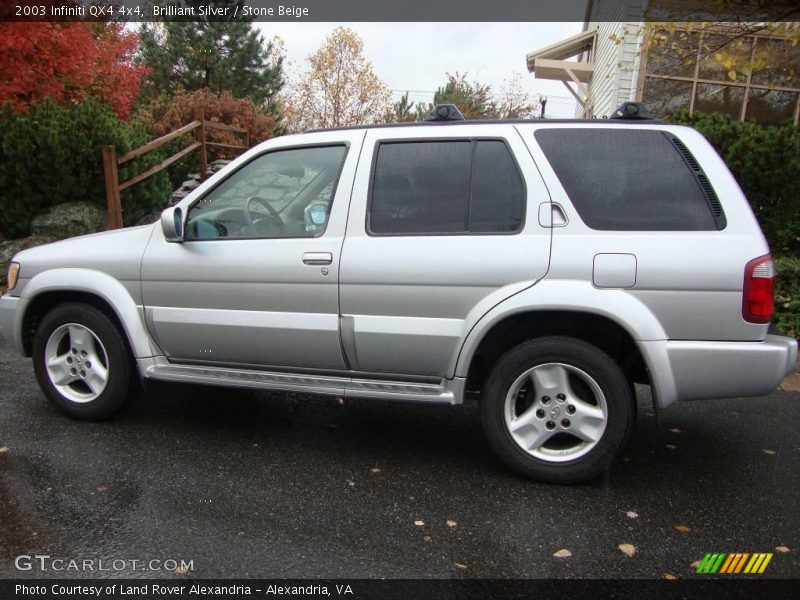 Brilliant Silver / Stone Beige 2003 Infiniti QX4 4x4