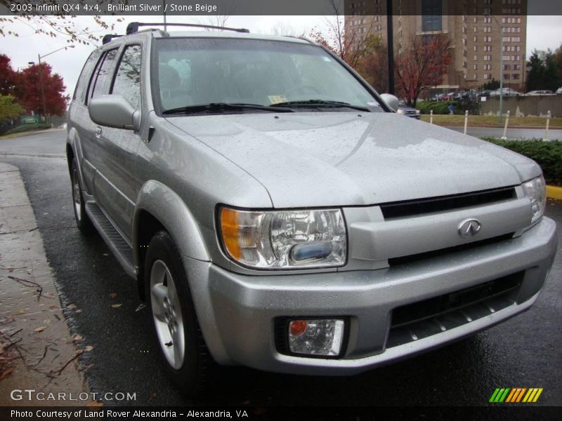Brilliant Silver / Stone Beige 2003 Infiniti QX4 4x4