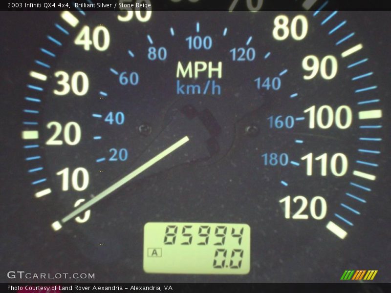 Brilliant Silver / Stone Beige 2003 Infiniti QX4 4x4
