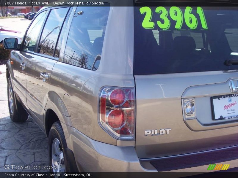 Desert Rock Metallic / Saddle 2007 Honda Pilot EX 4WD