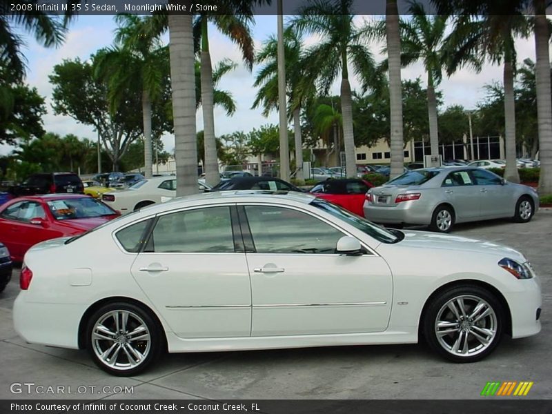 Moonlight White / Stone 2008 Infiniti M 35 S Sedan