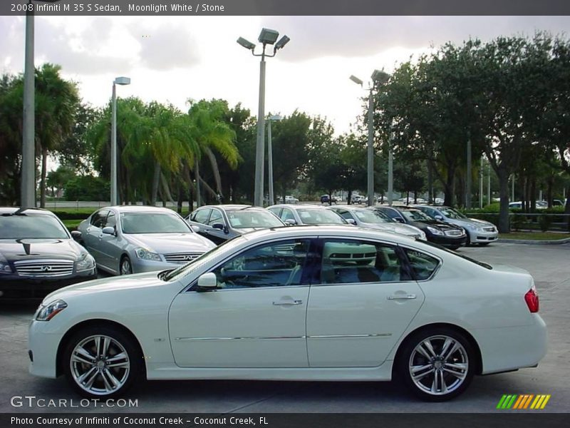 Moonlight White / Stone 2008 Infiniti M 35 S Sedan