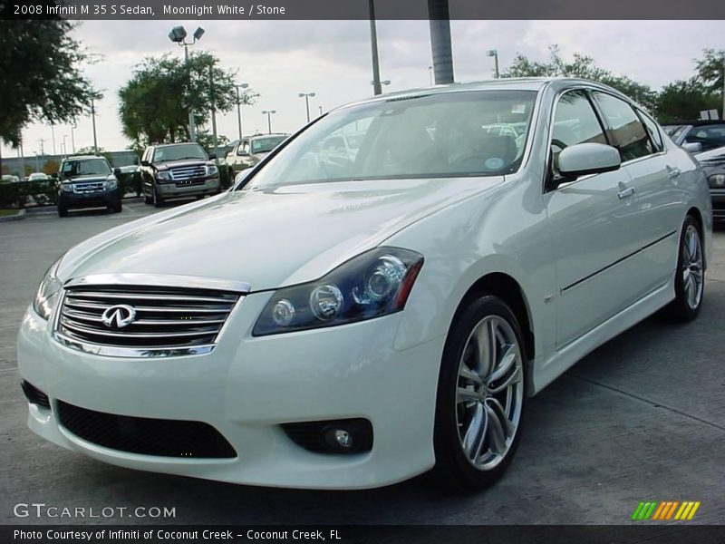 Moonlight White / Stone 2008 Infiniti M 35 S Sedan