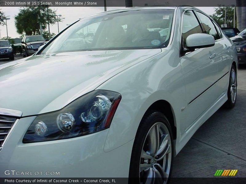 Moonlight White / Stone 2008 Infiniti M 35 S Sedan