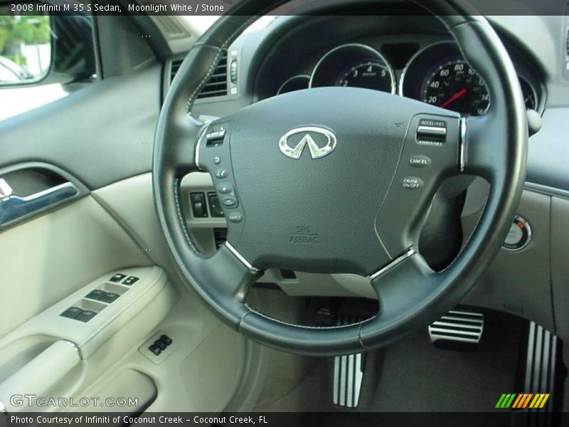 Moonlight White / Stone 2008 Infiniti M 35 S Sedan