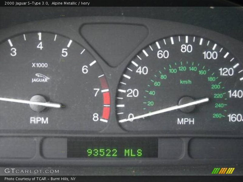 Alpine Metallic / Ivory 2000 Jaguar S-Type 3.0
