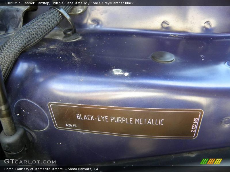 Purple Haze Metallic / Space Grey/Panther Black 2005 Mini Cooper Hardtop