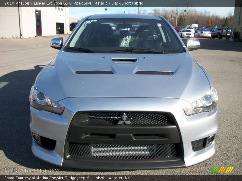 Apex Silver Metallic / Black Sport Fabric 2010 Mitsubishi Lancer Evolution GSR