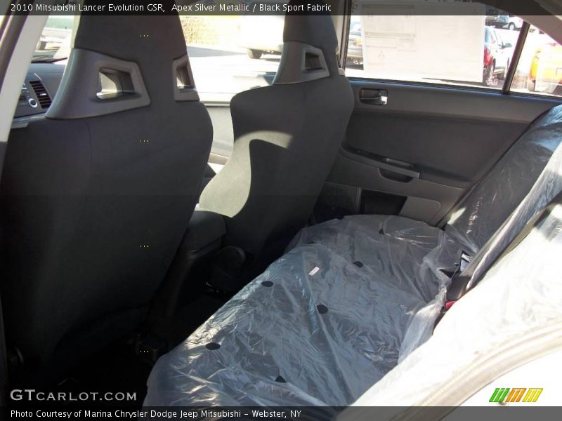 Apex Silver Metallic / Black Sport Fabric 2010 Mitsubishi Lancer Evolution GSR