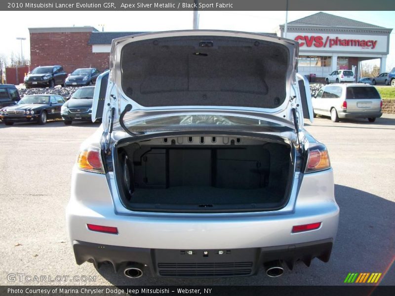 Apex Silver Metallic / Black Sport Fabric 2010 Mitsubishi Lancer Evolution GSR