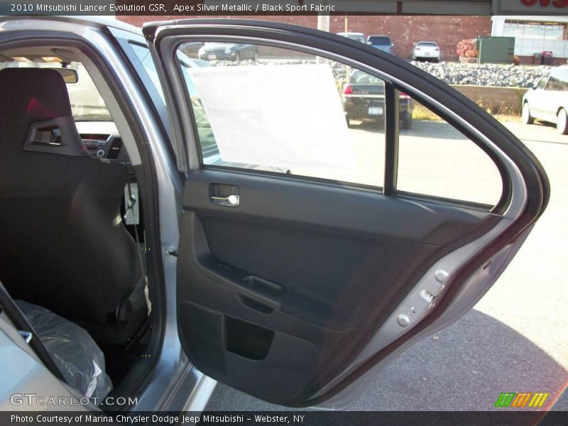 Apex Silver Metallic / Black Sport Fabric 2010 Mitsubishi Lancer Evolution GSR