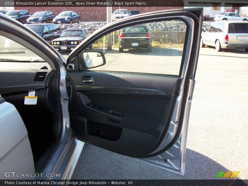 Apex Silver Metallic / Black Sport Fabric 2010 Mitsubishi Lancer Evolution GSR
