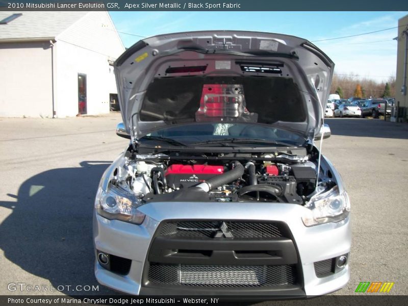 Apex Silver Metallic / Black Sport Fabric 2010 Mitsubishi Lancer Evolution GSR