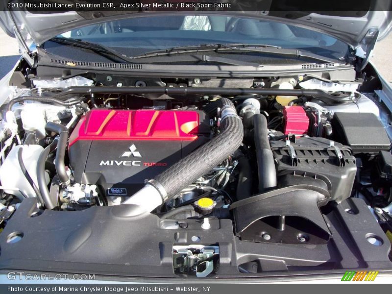 Apex Silver Metallic / Black Sport Fabric 2010 Mitsubishi Lancer Evolution GSR