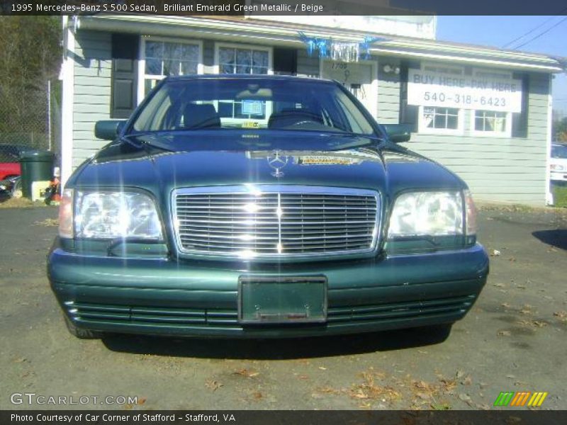 Brilliant Emerald Green Metallic / Beige 1995 Mercedes-Benz S 500 Sedan
