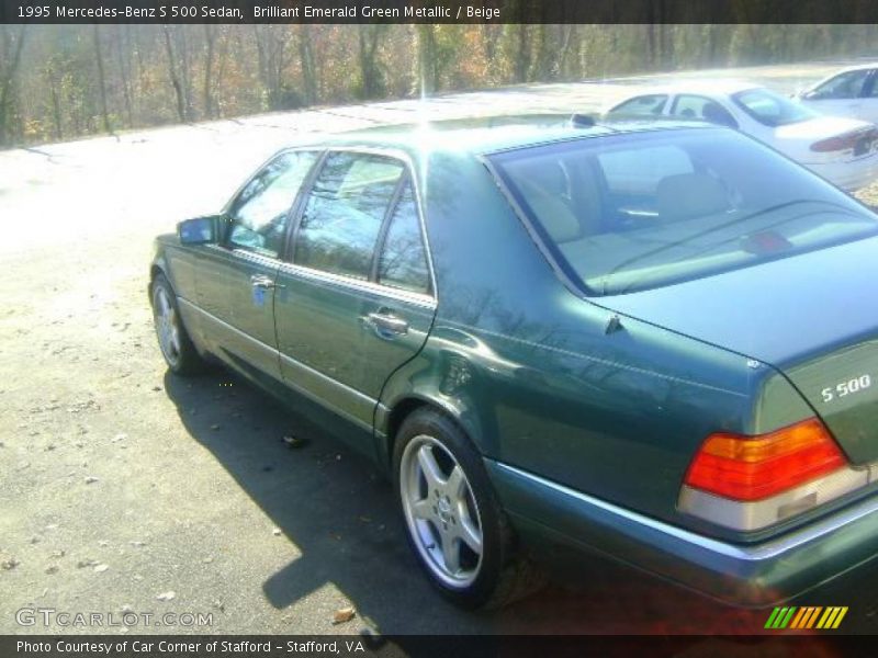 Brilliant Emerald Green Metallic / Beige 1995 Mercedes-Benz S 500 Sedan