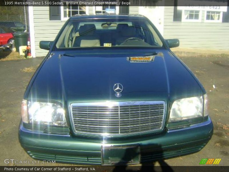 Brilliant Emerald Green Metallic / Beige 1995 Mercedes-Benz S 500 Sedan